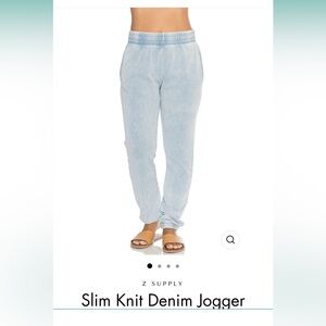 NWT! Z Supply Slim Knit Denim Jogger - S
